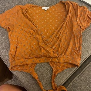 Yellow/Mustard cropped blouse